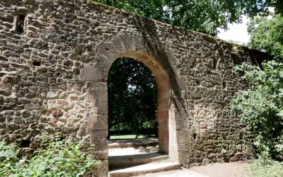 Old Roman city wall of the city Trier, Germany,